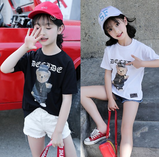 2018夏服新品韓国子供服　女の子　半袖Tシャツ　120～160サイズ 