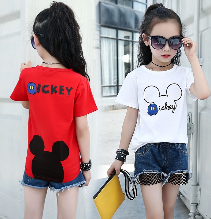 2018夏服新品韓国子供服　ミキー柄　半袖Tシャツ　120～160サイズ