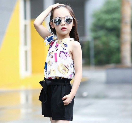 2018夏服新品韓国子供服　女の子　人気上下セット　120～160サイズ