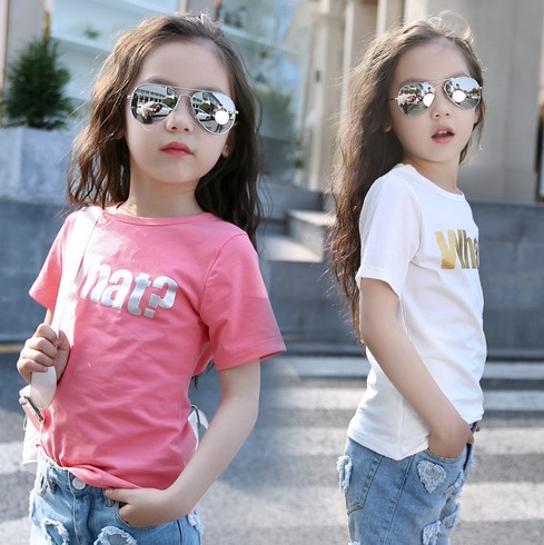 2018夏服新作韓国子供服　女の子　かわいい　半袖Ｔシャツ
