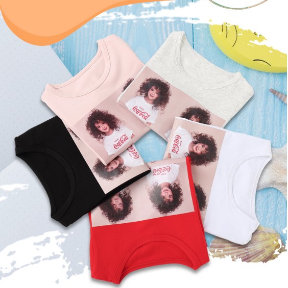 2018夏服新作韓国子供服　女の子  5色　Coca-Cola 半袖Tシャツ