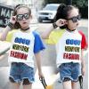  2018夏服新品韓国子供服　女の子　Newyork柄　半袖Tシャツ　110～160サイズ 