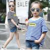 2018夏服新品韓国子供服　女の子　ボーダー　半袖Tシャツ　120～160サイズ 