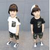 2019夏服韓国子供服　男の子　迷彩　上下セット