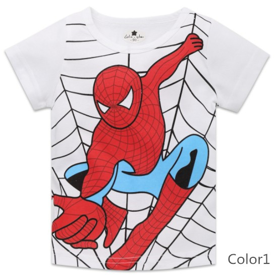2019夏服新作韓国子供服　男の子　スパイダーマン　半袖Ｔシャツ