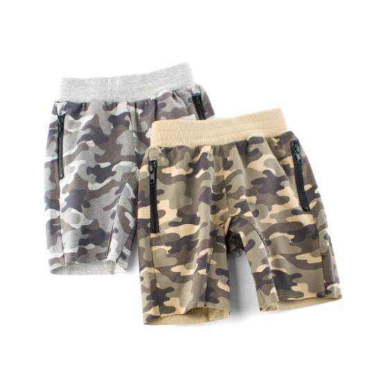 2019夏服新作韓国子供服　男の子  迷彩柄　５分丈パンツ