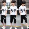 2019夏服新作韓国子供服　男の子　SUP柄　上下セット