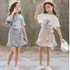 2019夏服新作韓国子供服　女の子  花柄　上下セット