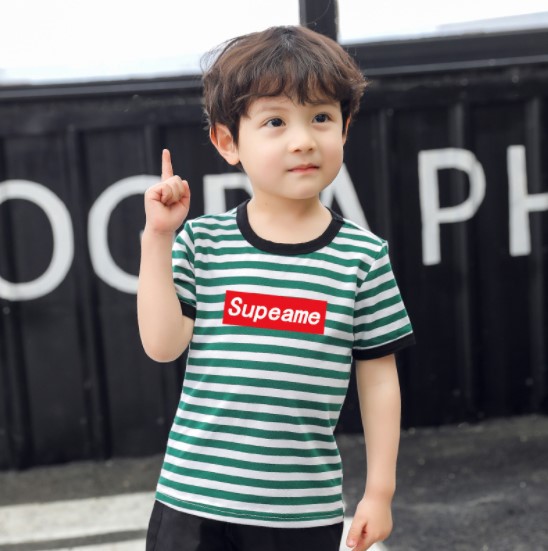 2019夏服新作韓国子供服　男の子  ボーダー　6色　半袖Ｔシャツ