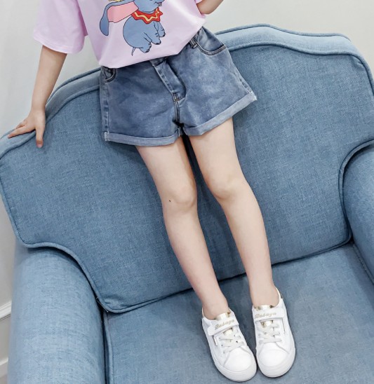 2019夏服新作韓国子供服　女の子　デニム　ショートパンツ