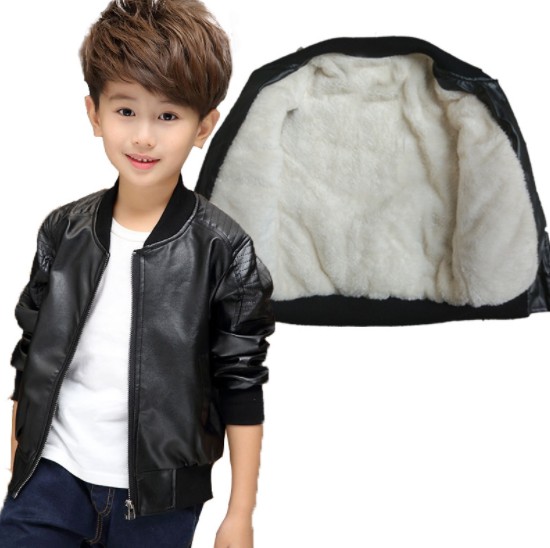 2019冬服新作韓国子供服　男の子　PU　ジャケット