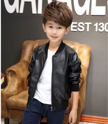 2020春服新作韓国子供服　男の子　PU　ジャケット