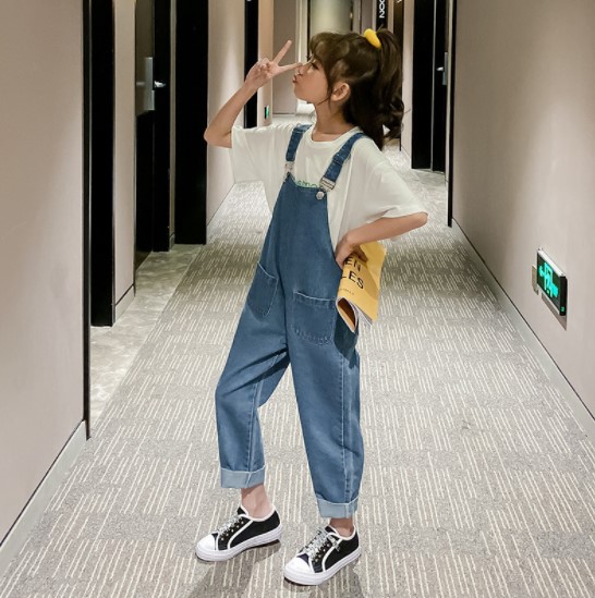 2020春服新作韓国子供服　女の子　デニム　サロペット