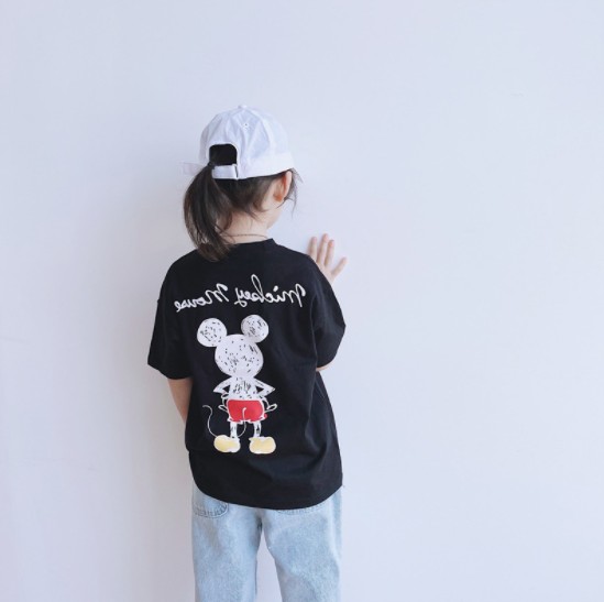 2020夏服新作韓国子供服　女の子  ミキー柄　３色半袖ｔシャツ