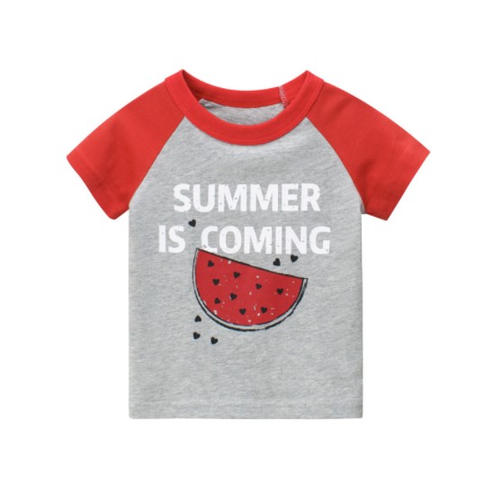 2020夏服新作韓国子供服　男の子　スイカ柄　半袖ｔシャツ