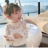 2020夏服新作韓国子供服　女の子　レース　２点セット
