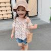 2020夏服新作韓国子供服　女の子　花柄　シャツ