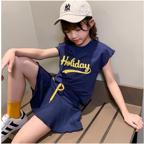 2020夏服新作韓国子供服　女の子　3色　上下セット