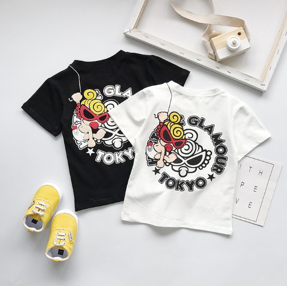 2020夏服新作韓国子供服　男女兼用  人気　半袖ｔシャツ