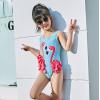 2020夏服新品韓国子供服　女の子　フラミンゴ　水着