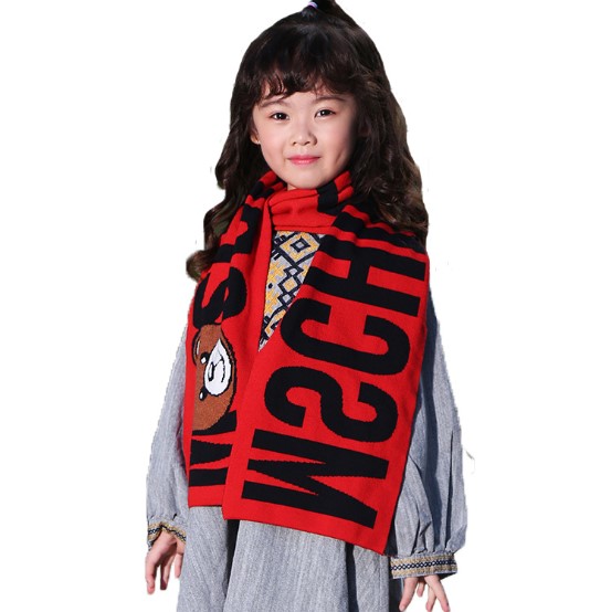2020冬服新作　女の子　英字ロゴ　人気柄マフラー