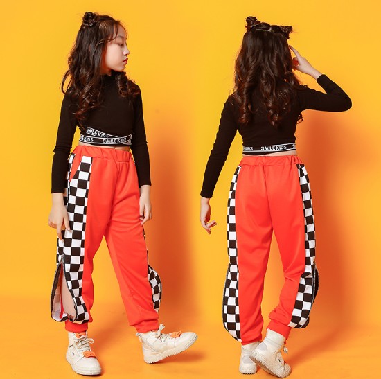 2021春服新作韓国子供服　女の子　チェック柄　ズボン