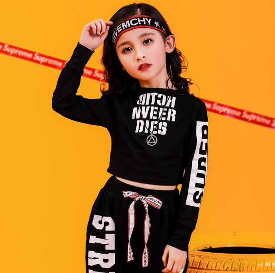 2021春服新作韓国子供服　女の子　SUPER柄　長袖ｔシャツ