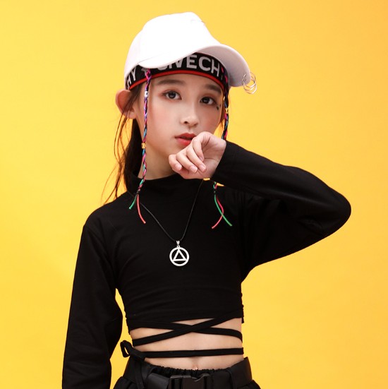 2021春服新作韓国子供服  女の子　無地　長袖ｔシャツ