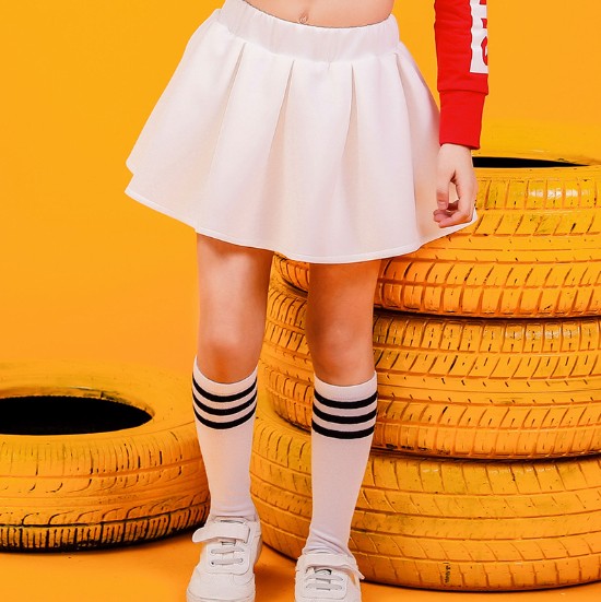 2021春服新作韓国子供服　女の子　無地　スカート