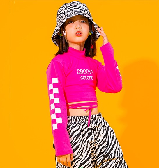 2021春服新作韓国子供服　女の子  hiphop  長袖Ｔシャツ