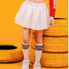 2021春服新作韓国子供服　女の子　無地　スカート