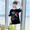 2021夏服新作韓国子供服　女の子  Smile柄　ロングＴシャツ