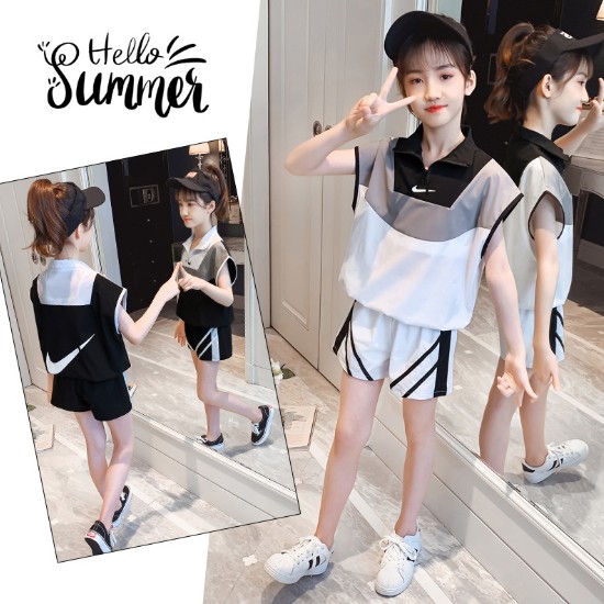 2021夏服新作韓国子供服　女の子　人気柄　上下セット