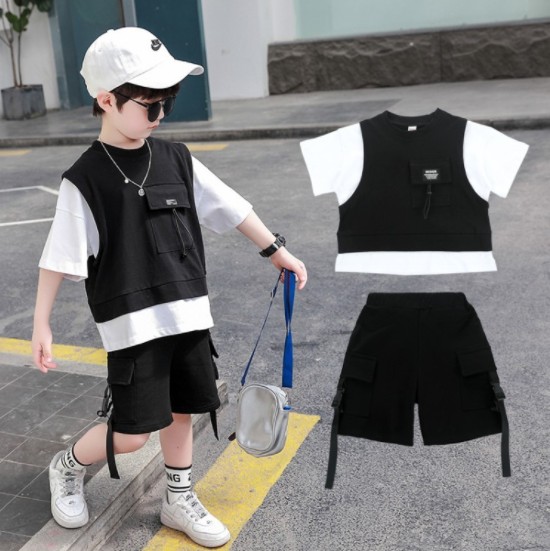 2021夏服新作韓国子供服　男の子　かっこいい　上下セット