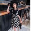 2021夏服新作韓国子供服　女の子　フェイクレイヤード　ワンピース