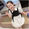 2021夏服新作韓国子供服　女の子　フェイクレイヤード　ワンピース