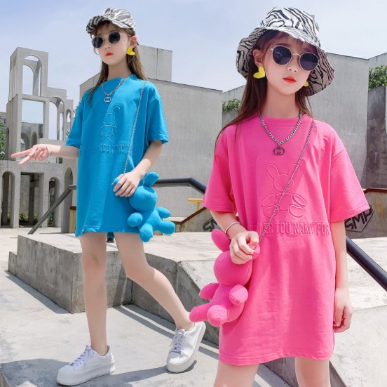2021夏服新作韓国子供服　女の子　ワンピース　おもちゃ付き