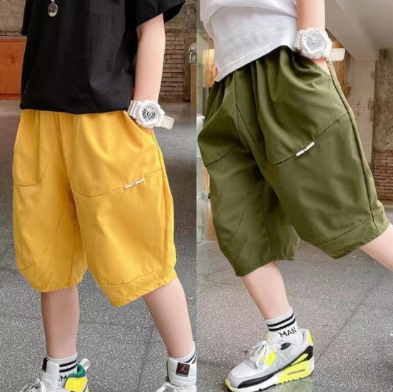 2021夏服新作韓国子供服　男の子　5色　5分丈パンツ
