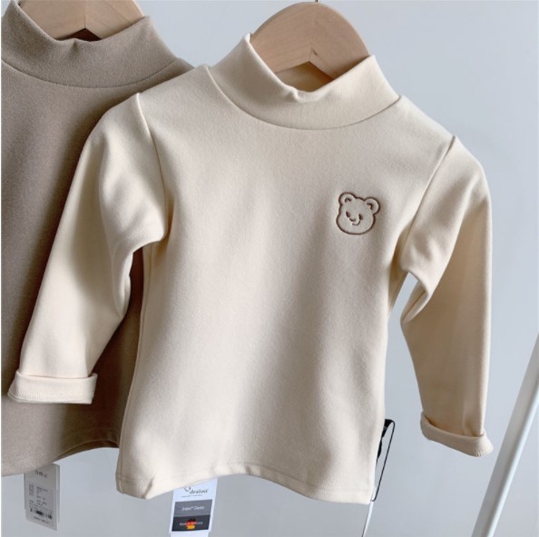 2021秋服新作韓国子供服　3色　くまちゃん柄　長袖ｔシャツ