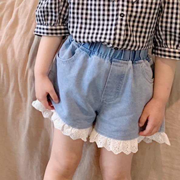 2022夏服新作韓国子供服　女の子　デニム　ショートパンツ