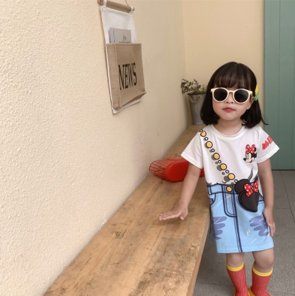 2022夏新作韓国子供服　女の子  ミニー　ワンピース