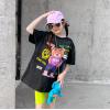 2022夏服新作韓国子供服　女の子　くまちゃん柄　半袖Ｔシャツ