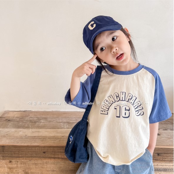 2022夏服新作韓国子供服　女の子　英字ロゴ　半袖Ｔシャツ