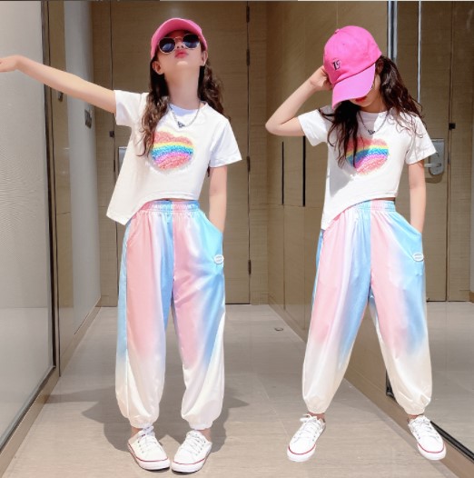 2022夏服新作韓国子供服　女の子  かわいい　上下セット