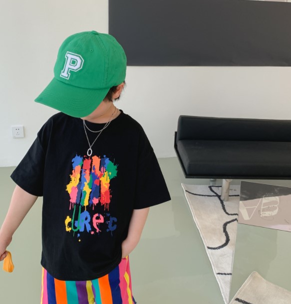 2022夏服新作韓国子供服  男の子　かっこいい　半袖Ｔシャツ
