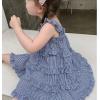 2022夏服新作韓国子供服　女の子　チェック柄　ワンピース