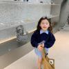 2022秋服新作韓国子供服　女の子　フェイクレイヤード　シャツ
