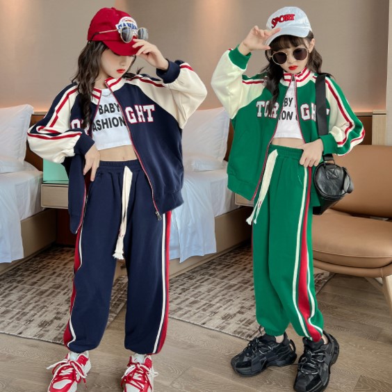 2022秋服新作韓国子供服　女の子　ダンス服　上下セット