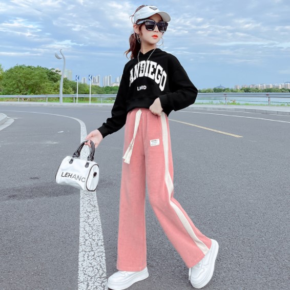 2022秋服新作韓国子供服　女の子　3色　上下セット