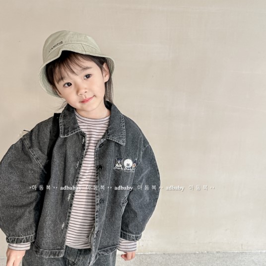2023春服新作韓国子供服　女の子　デニムジャケット